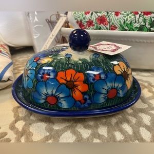 Polish Pottery Butter Dish